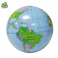 Boule de plage gonflable multifonctionnelle, carte du monde,