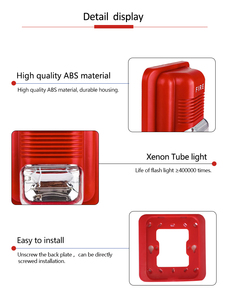 Nhà máy trực tiếp không dây địa chỉ lửa còi báo động với Strobe soundnder Máy DÒ KHÓI - Product Image 5