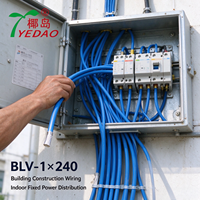 Fil de construction Yedao BLV-1X240 en aluminium massif, 240 mm, monoconducteur, isolé PVC 0,6/1 kV, bobine bleue pour câblage de construction