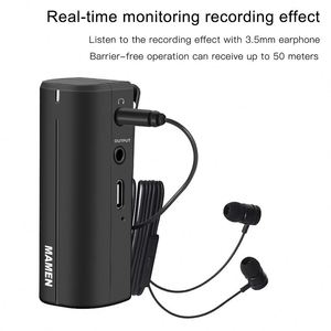Mamen 3.5mm <span class=keywords><strong>Jack</strong></span> <span class=keywords><strong>Micro</strong></span> <span class=keywords><strong>Cravate</strong></span> à Condensateur Omnidirectionnel Enregistrement Vidéo Sans Fil Microphone UHF Professionnel Vlog <span class=keywords><strong>Micro</strong></span> - Product Image 4