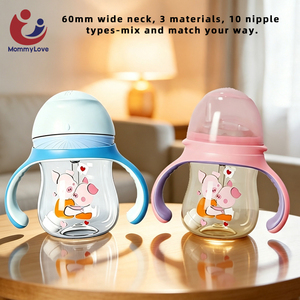 Biberón <span class=keywords><strong>de</strong></span> PPSU Personalizado para Bebés, Taza Antiderrames para Niños, <span class=keywords><strong>Hervidor</strong></span> con Múltiples Opciones <span class=keywords><strong>de</strong></span> Tetina, Venta al por Mayor, Fábrica OEM - Product Image 1