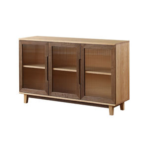Nordic Style Solid Wood <b>Storage</b> <b>Sideboard</b> Natural Wood Color Black Walnut Or Oak For Living Room - Product Image 5