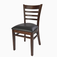 Meubles de restaurant Pieds en bois Chaises de salle à manger Échantillon gratuit Vente en gros Bon marché Échelle classique Dos Design Hêtre Bois naturel massif