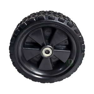 Hochwertige <span class=keywords><strong>5</strong></span>-Zoll-Vollgummirollen Rasenmäher rollen stumm, rutsch feste, verschleiß feste Garten wagen räder mit Lagern - Product Image 2