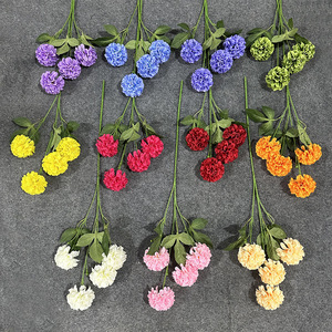 Simulated 4 Head Lucky Ball <b>Artificial</b> <b>Silk</b> <b>Flowers</b> Wedding Decor Finished Ornament Wholesale - Product Image 2