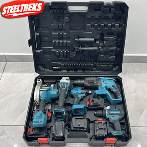 Nuevo Set de Herramientas Eléctricas Inalámbricas 21V 5 en 1: Taladro, Martillo, Llave de Impacto, Sierra Angular y Sierra de Cadena - Product Image 3
