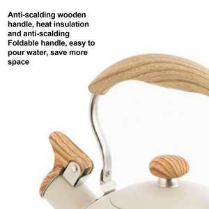 Whistle <strong>Kettle</strong> Stainless Steel Teapot for Tea 2.64 Quart <strong>Kettles</strong> Kitchen Tool for <strong>Induction</strong> Electric Ceramic <strong>Hobs</strong> Christmas - Product Image 3