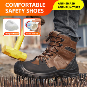 Botas de Seguridad de Invierno JIANKUN de Cuero de Grano Completo, Nubuck, Antiaplastamiento, Antipinchazos, Impermeables, con Puntera de Acero, Unisex - Product Image 3