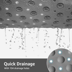 Tapis de bain antidérapant pour salle de bain, tapis de douche en PVC en forme d'éventail massant - Product Image 2