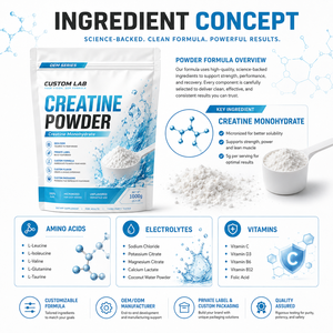 Creatina Monohidrato en Polvo al por Mayor, Vitamina C, Potencia y Rendimiento, Recuperación Muscular, Suplemento Deportivo, Fórmula y Sabor Personalizados OEM - Product Image 4