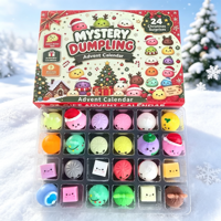 Calendrier de l'Avent de Noël : Ensemble de jouets à extruder, 24 jouets de décompression aléatoires, Cadeaux promotionnels surprise.