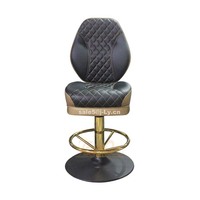 K1606 Moderner Verstellbarer Kommerzieller Casino-Stuhl Drehbarer Barhocker PU-Leder-Sitz Holzrahmen Slot Poker Black Jack Spieltisch