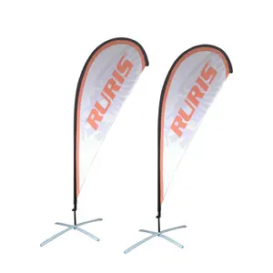 Commercio all'ingrosso Beach Flag Custom Knife Flag Outdoor Feather Flags articoli promozionali con stampa del Logo