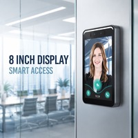 Terminal de Control de Acceso con Reconocimiento Facial de 8 Pulgadas, Aleación de Aluminio, Cámara Dual, IP65 Impermeable, con WiFi y Ethernet
