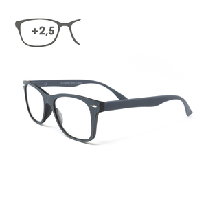 Occhiali da lettura grigi Illinois con ingrandimento +2.5 - Product Image 1