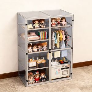 إنتاج مصنعي لقطاعات الألمنيوم المبثوقة 2040 و4040 المعالجة بالسفع الرملي من سلسلة 6000 بشكل مربع لنموذج رف الدمى مع خدمة القطع والثني - Product Image 3