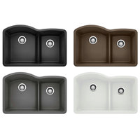 Évier en granit Composite à double bol de cuisine populaire évier en quartz Composite populaire monotrou sans robinet