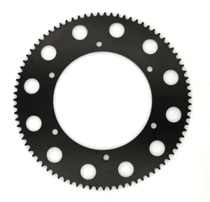 Sprocket preto-linha tipo 219, 77 dentes, 7075-t6 de alumínio, cor anodizada para go dim