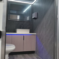 Toilettes et douches mobiles de luxe pour l'extérieur, 300 cm, remorques WC VIP, remorque de toilettes portable