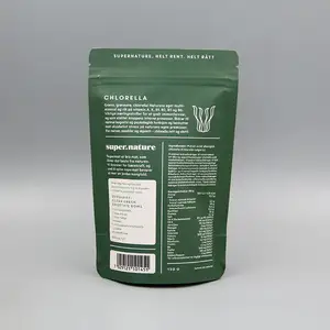 Bolsa de papel de embalagem biodegradável, alta qualidade, auto up, saco personalizado com zíper para embalagem de alimentos