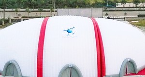Tente gonflable géante en béton de sortie d'usine dôme à membrane <span class=keywords><strong>grande</strong></span> tente tentes de <span class=keywords><strong>yourte</strong></span> mongole pour les fêtes/événements - Product Image 5
