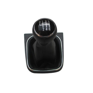 Car Gear <b>Shift</b> <b>Knob</b> For Volkswagen Sagitar Black Leather Grain Ergonomic Design - Product Image 3