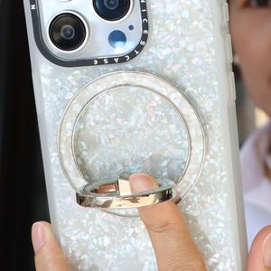 Custom Magnetic Mobile Phone Holder 360 Degree Rotation Pearl Magnet Phone Grip Ring <b>Stand</b> <b>for</b> Iphone 16 15 14 13 12 11 Series - Product Image 3