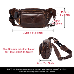 HUMERPAUL <span class=keywords><strong>Riñonera</strong></span> de <span class=keywords><strong>Cuero</strong></span> Genuino para Hombre con Carga USB, Bolsos de Hombro y Pecho Hechos a Mano, <span class=keywords><strong>Riñonera</strong></span> Multifuncional - Product Image 5