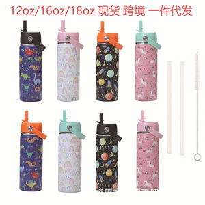 Termo Infantil de Dibujos Animados, Acero Inoxidable 304, Portátil, con Asa y Pajita, para Uso en Exteriores, Bonito y Resistente a Caídas - Product Image 5
