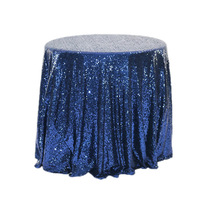 Goud Tafelkleed Overlay Cover Decoratie Bruiloft Ronde Zilveren Geborduurde Pailletten Tafelkleed Voor Party Event Banket