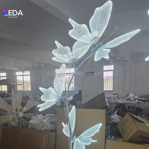 LEDA Nouveau design, support de toile de fond décoratif avec papillons lumineux LED, arche de mariage - Product Image 4