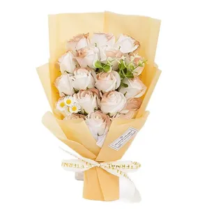 Bouquet <span class=keywords><strong>de</strong></span> roses en savon personnalisé pour mariage, cadeau <span class=keywords><strong>de</strong></span> la Saint-Valentin, Noël, anniversaire, fête des Mères, coloré - Product Image 1