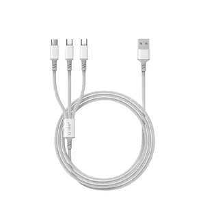 Super Fast Charging One For Three Charging Cable 66 W type C To USB 3.0 USB-C Adapter Cable 3 In 1 For Apple Android