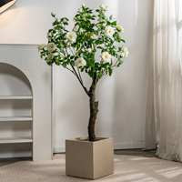Arbre à roses en pot, décoration de table de mariage, arrangement de fleurs artificielles, fête, banquet, hôtel, intérieur, Noël, remise de diplôme