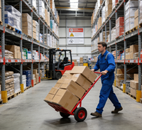 Chariot à main pliable robuste, hauteur 150 cm, chariot en acier industriel, cadre renforcé, 2 roues, OEM, logistique d'entrepôt