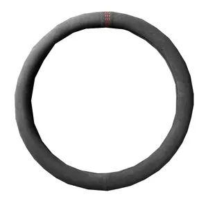 Ultra-Thin Non-Slip Suede Cover For All Seasons D-Shaped Round Breathable Steering Wheel For Sports Model E6 Auto Car