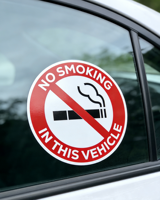 Panneau interdit de fumer personnalisable, imperméable, auto-adhésif, en gros |   Autocollant de Prohibition en Vinyle à Coller et à Décoller