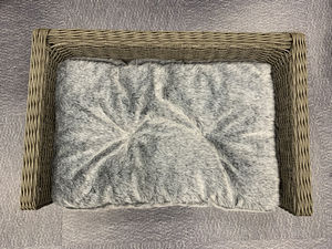 80x53x27cm muebles de exterior para mascotas gato sofá cama de mimbre para perros con cojín extraíble - Product Image 4