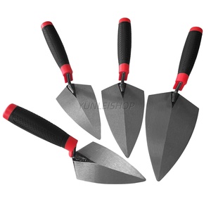 Ensemble de 4 truelles à maçonnerie, truelle à briques et spatule en acier au carbone, outils à main pour la maison et le chantier - Product Image 1