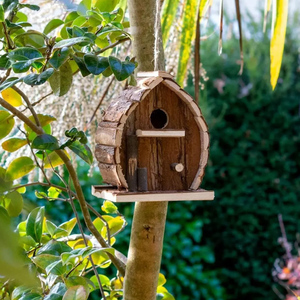 Nichoir à oiseaux rustique en bois résistant aux intempéries nichoir suspendu pour balcon d'arbre de jardin ou espaces extérieurs - Product Image 5