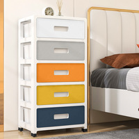 Armario de plástico de colores para dormitorio, ropa de bebé, archivador, armario apilable con cajones extraíbles, unidad de almacenamiento de cajones