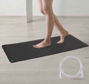 Tapis de mise à la terre écologique avec cordon de 15 pieds, thérapie connectée à la terre en caoutchouc de qualité supérieure pour le <span class=keywords><strong>bien</strong></span>-être du sommeil, tapis de <span class=keywords><strong>yoga</strong></span> en PU - Product Image 3