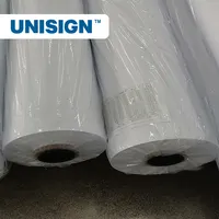 Fornitore Unisign 110gsm 120gsm 100% poliestere materiale tessuto bandiera per stampa diretta sublimazione tintura