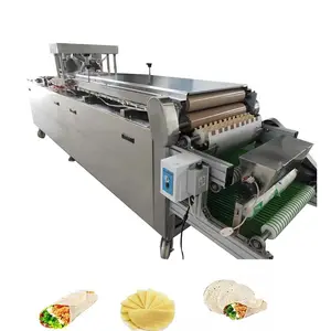Otomatik arapça ekmek mısır Tortilla yapma makinesi ince gözleme ürün hattı Roti yapma makinesi