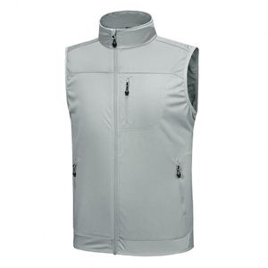 <b>Men's</b> Luxury <b>Lightweight</b> Golf Vest Full Zip Windproof Sleeveless Utility Sport <b>Gilet</b> Mandarin Breathable Customizable for Winter - Product Image 1