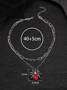 Europäische amerikanische gotische Art lange Spinne Anhänger Halskette in Mode Halloween Pullover Kette - Product Image 5