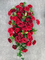QINGDAO OR ARTISANAT CO. LTD Centres de table à fleurs rouges de mariage Fleur artificielle décorative Runner Ball