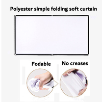 Écran de Projection Pliable Argenté 60~150 Pouces 4:3 et 16:9, Portable pour Cinéma Maison Simple, Utilisation Intérieure et Extérieure