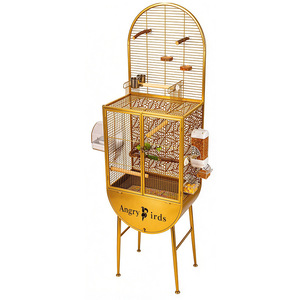 Grande cage à oiseaux en métal, type villa, à 3 niveaux, avec conception anti-évasion pour perroquets, calops et pinsons - Fournitures pour animaux de compagnie - Product Image 4