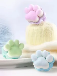Brosse de nettoyage de poussière pour ongles en plastique, brosse à boucle, brosse à poussière en forme de patte de chat, brosse annulaire pour maquillage, outils de manucure doux - Product Image 4